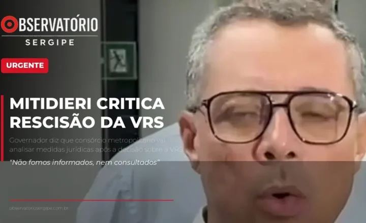 Fábio Mitidieri fala à imprensa após reunião com representantes da VRS