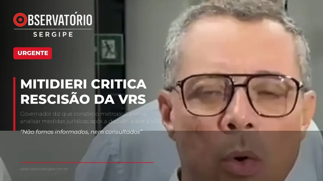 Fábio Mitidieri fala à imprensa após reunião com representantes da VRS