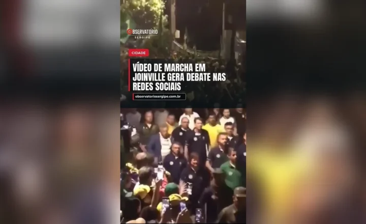 Vídeo de marcha em Joinville gera debate nas redes sociais