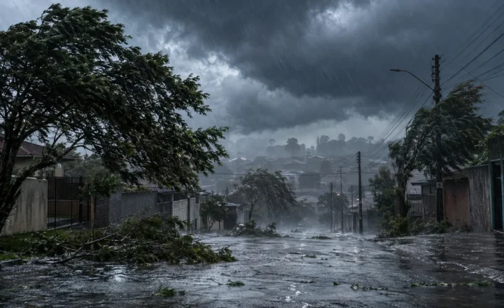 Ciclone extratropical intensifica tempestades no Sul e coloca Paraná em alerta