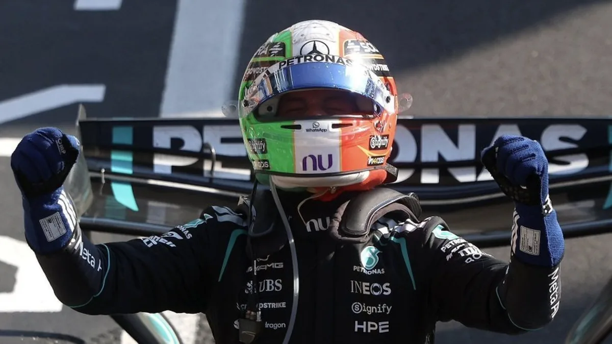 Kimi Antonelli celebra reação histórica na Fórmula 1 • Divulgação / Mercedes