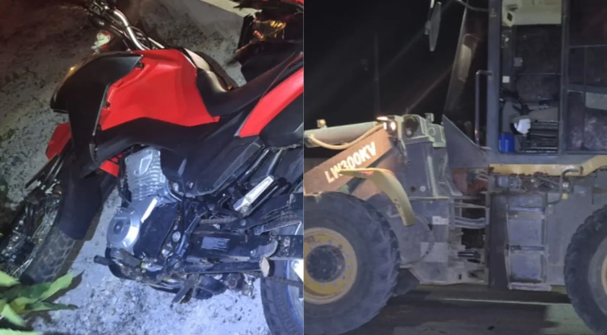 MOTOCICLISTA MORRE APÓS BATER EM CARREGADEIRA NA SE-325
