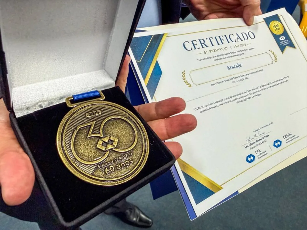 Aracaju é reconhecida por excelência em governança pública pelo segundo ano consecutivo