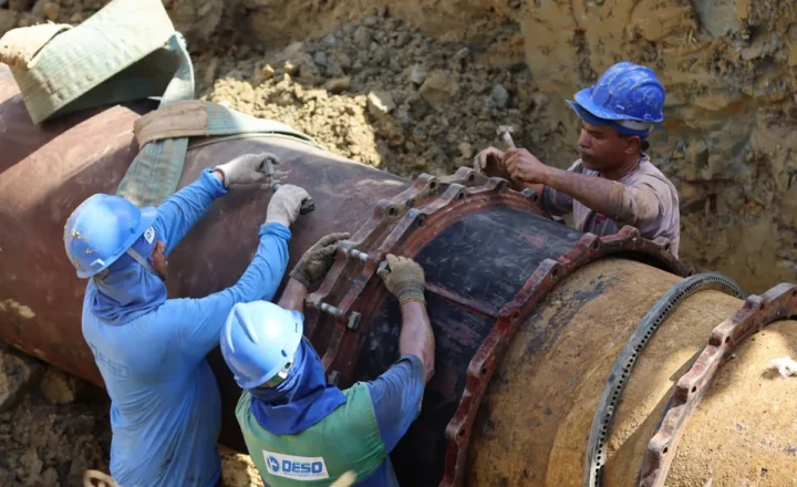 Produção de água é reduzida em 60% após rompimento de adutora em Socorro