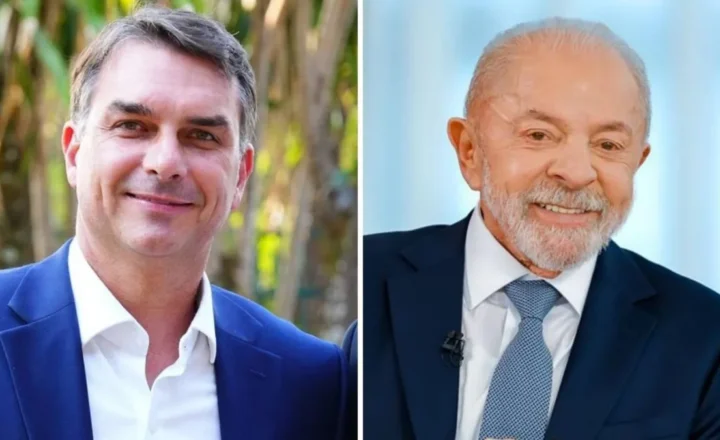 Flávio Bolsonaro e Luiz Inácio Lula da Silva