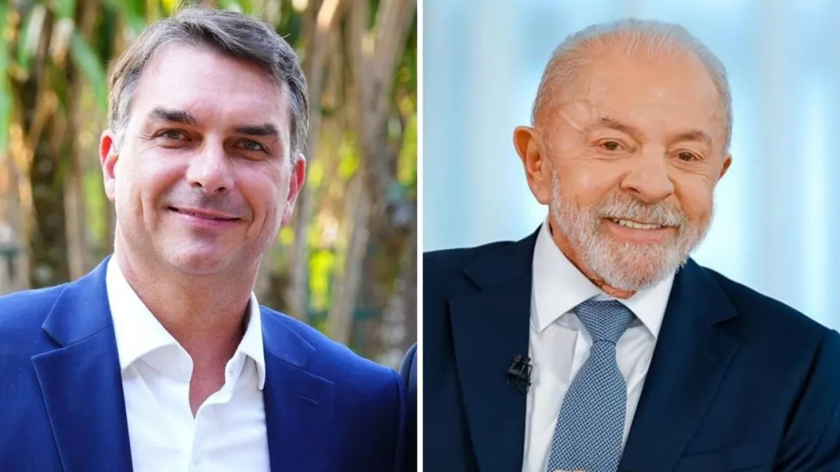Flávio Bolsonaro e Luiz Inácio Lula da Silva