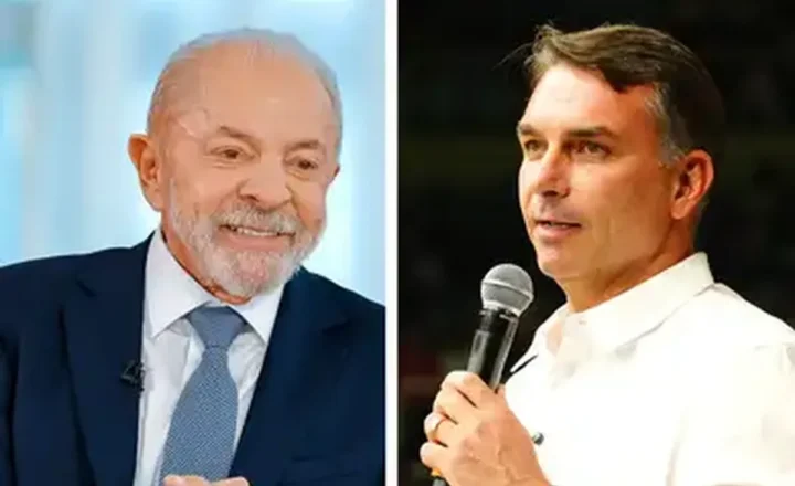 Os candidatos a presidência da república 2026 Lula e Flávio Bolsonaro . Foto: Lula Oficial e Charles Vieira/Campanha Flávio Bolsonaro