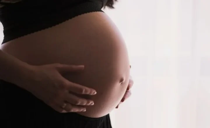 Imagem de uma mulher grávida.