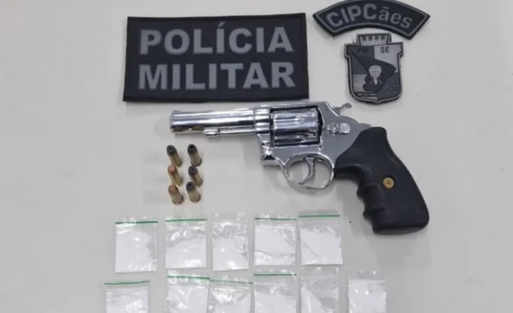 PMSE apreende drogas e arma de fogo durante ação no bairro Getúlio Vargas, em Aracaju