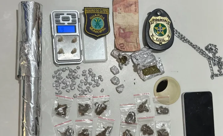 Polícia Civil e Guarda Municipal prendem dois homens por tráfico de drogas em Rosário do Catete