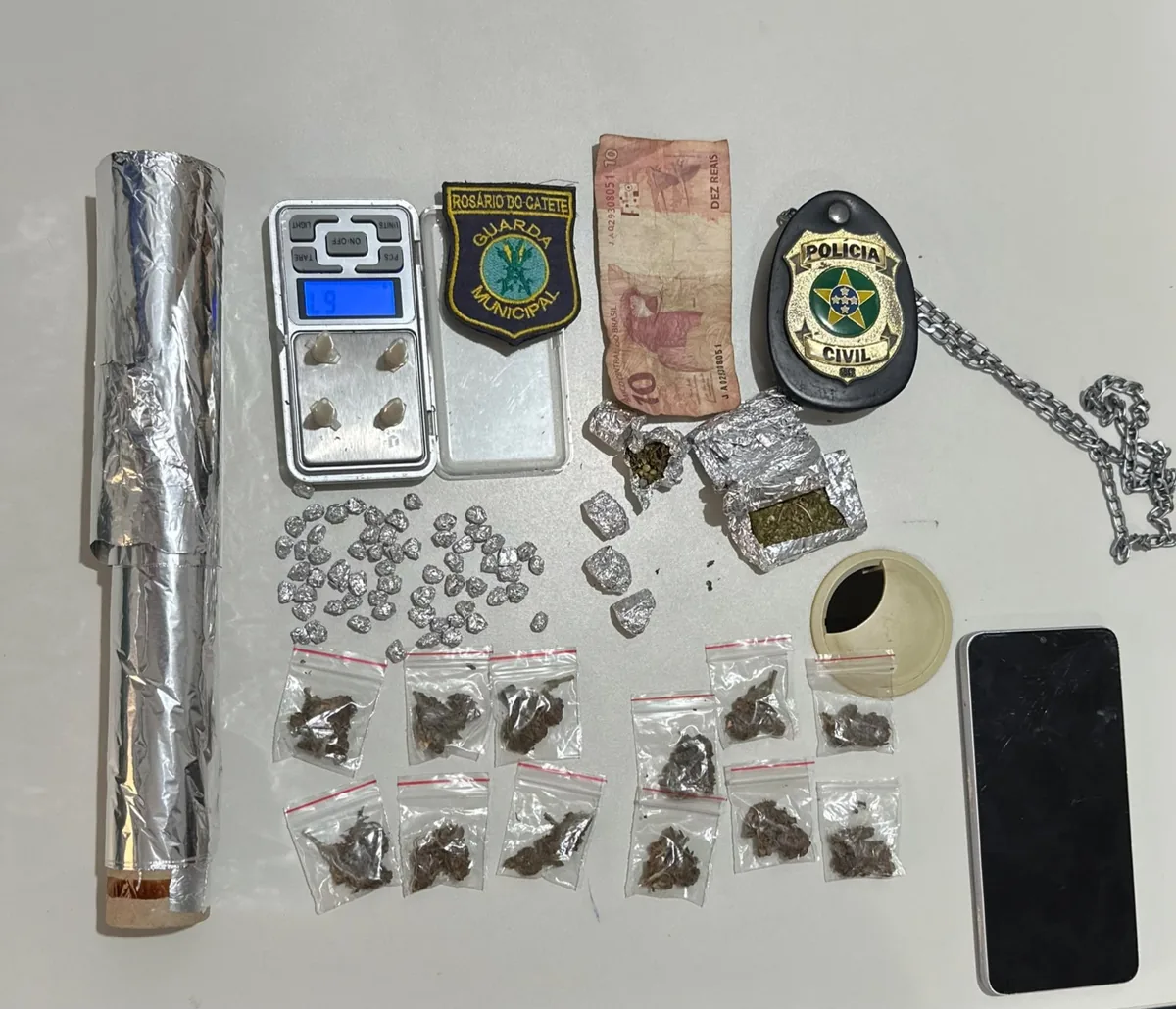 Polícia Civil e Guarda Municipal prendem dois homens por tráfico de drogas em Rosário do Catete
