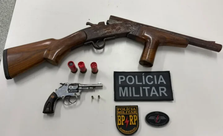 Polícia Militar apreende duas armas de fogo e munições em Laranjeiras
