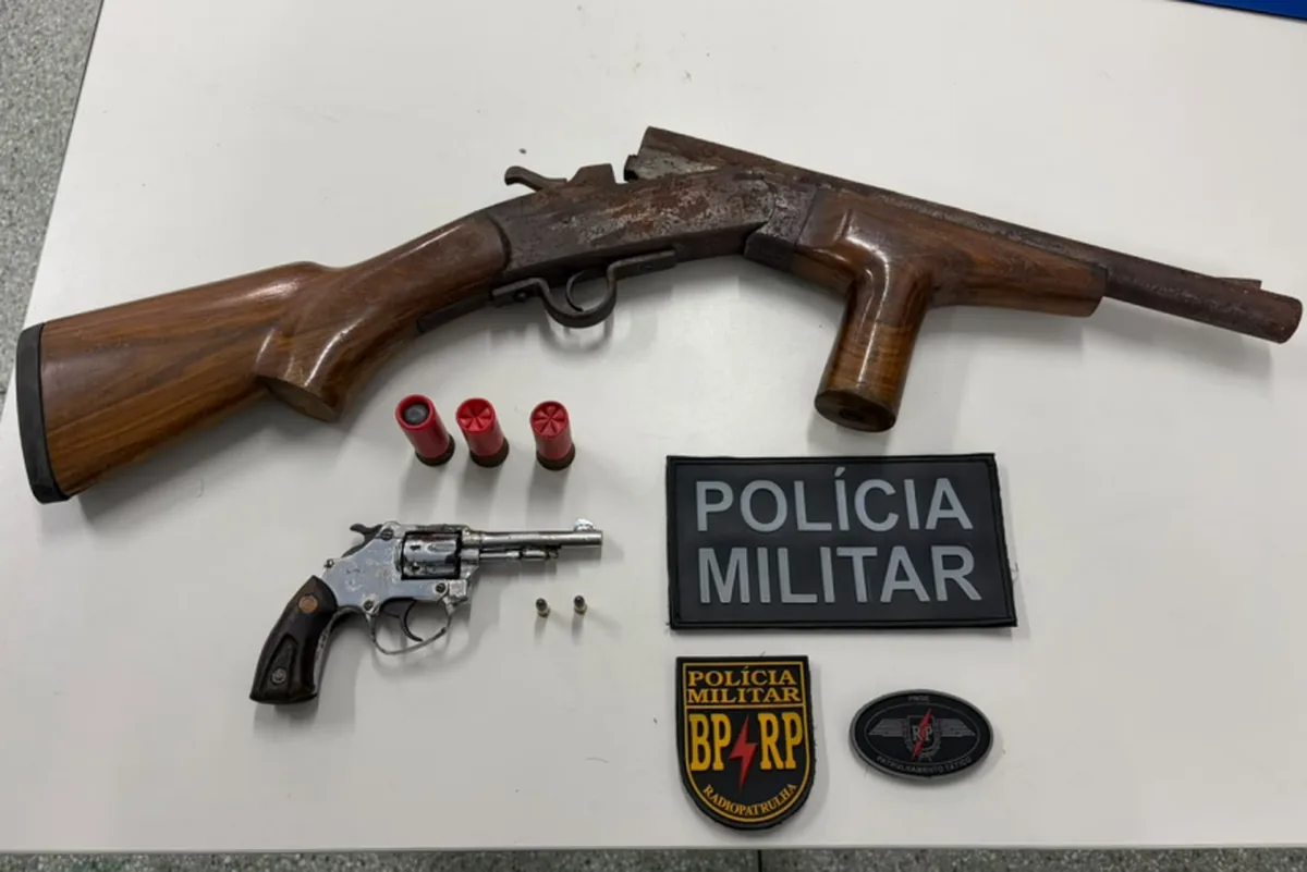 Polícia Militar apreende duas armas de fogo e munições em Laranjeiras