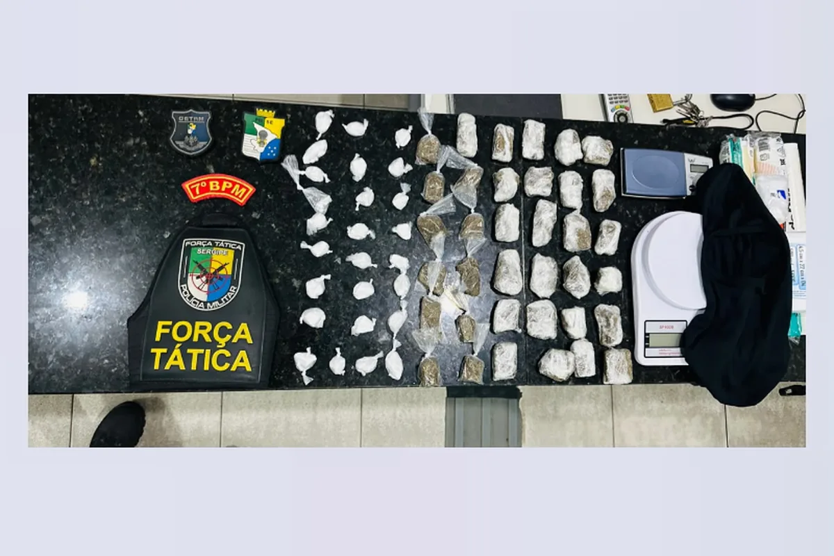 Polícia Militar apreende maconha e cocaína no município de Riachão do Dantas