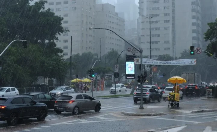 Chuva na cidade de São Paulo