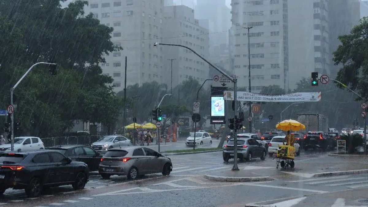 Chuva na cidade de São Paulo